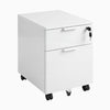 Desky Minimal Filing Cabinet, White frame, White Laminate