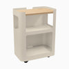 Desky Minimal Open Mobile Pedestal, Maple Hardwood, Wheat frame