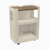 Desky Minimal Open Mobile Pedestal, Natural Walnut Laminate, Wheat frame