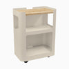 Desky Minimal Open Mobile Pedestal, Natural Rubberwood, Wheat frame