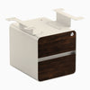 Desky Minimal Under Desk Cabinet, American Rustic Pine Softwood, Wheat frame