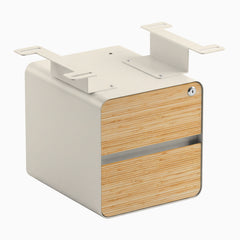 Desky Minimal Under Desk Cabinet, Bamboo, Wheat frame