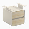 Desky Minimal Under Desk Cabinet, Classic Oak Laminate, Wheat frame