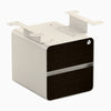 Desky Minimal Under Desk Cabinet, Dark Bamboo, Wheat frame