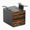 Desky Minimal Under Desk Cabinet, Pheasantwood Hardwood, Space Gray frame