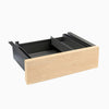 Desky Minimal Under Desk Drawer, Maple Hardwood desktop, Space Gray frame