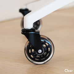 Desky office chair caster wheels in clear color