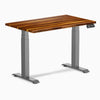 Desky Dual Mini Hardwood Sit Stand Desk, Pheasantwood desktop, Space Gray frame