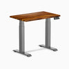 Desky Dual Mini Hardwood Sit Stand Desk, Pheasantwood desktop, Space Gray frame