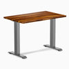 Desky Zero Mini Hardwood Office Desk, Pheasantwood desktop, Space Gray frame