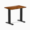 Desky Zero Mini Hardwood Office Desk, Pheasantwood desktop, Matte Black frame