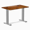 Desky Zero Mini Hardwood Office Desk, Pheasantwood desktop, Gray frame
