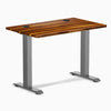 Desky Zero Mini Hardwood Office Desk, Pheasantwood desktop, Space Gray frame