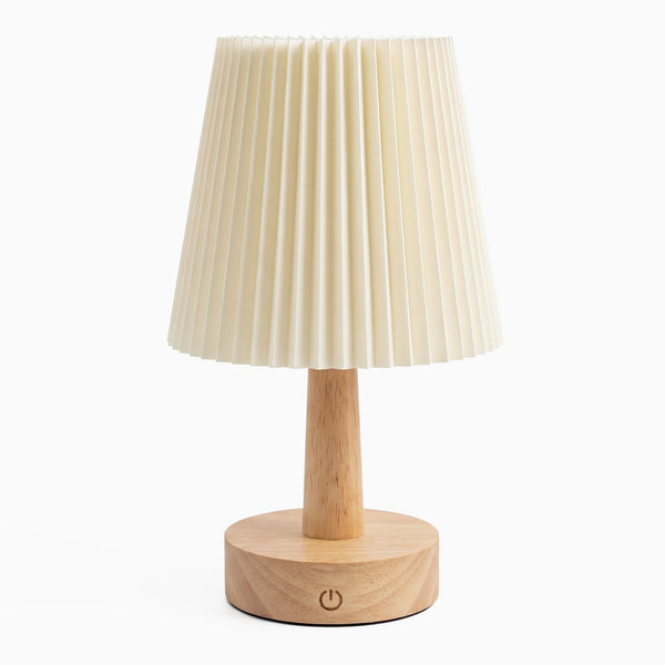 Desky natural rubberwood wooden desk lamp 