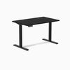 Desky Single Sit Stand Desk, Black desktop, Black frame