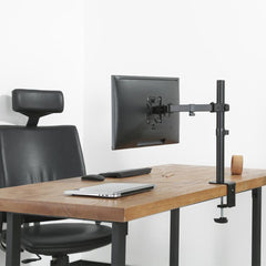 Desky black single eco monitor mount