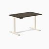 Desky Single Sit Stand Desk, Dark Bamboo desktop, Wheat frame