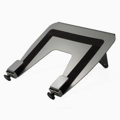 Space gray laptop mount monitor arm attachable