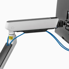 Dual LED monitor arm cable management