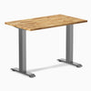 Desky Zero Mini Hardwood Office Desk, Acacia desktop, Space Gray frame