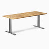 Desky Zero Hardwood Office Desk, Acacia desktop, Space Gray frame