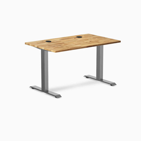 Desky Zero Hardwood Office Desk, Acacia desktop, Space Gray frame