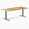 Desky Zero Hardwood Office Desk, Acacia desktop, Space Gray frame