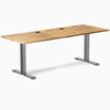 Desky Zero Hardwood Office Desk, Acacia desktop, Space Gray frame