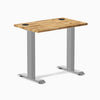 Desky Zero Mini Hardwood Office Desk, Acacia desktop, Gray frame
