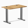 Desky Zero Mini Hardwood Office Desk, Acacia desktop, Space Gray frame