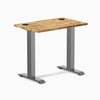 Desky Zero Mini Hardwood Office Desk, Acacia desktop, Space Gray frame