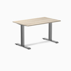 Desky Zero Laminate Office Desk, Classic Oak desktop, Space Gray frame