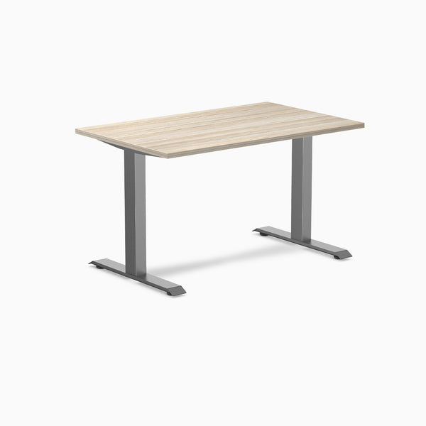 Desky Zero Laminate Office Desk, Classic Oak desktop, Space Gray frame