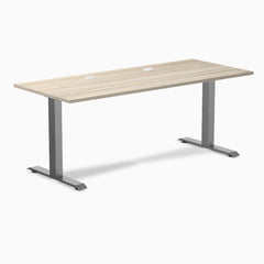 Desky Zero Laminate Office Desk, Classic Oak desktop, Space Gray frame
