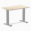 Desky Zero Mini Office Desk, Classic Oak desktop, Gray frame