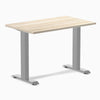 Desky Zero Mini Office Desk, Classic Oak desktop, Gray frame