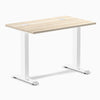 Desky Zero Mini Office Desk, Classic Oak desktop, White frame