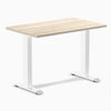Desky Zero Mini Office Desk, Classic Oak desktop, White frame