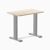 Desky Zero Mini Office Desk, Classic Oak desktop, Gray frame