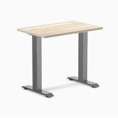 Desky Zero Mini Office Desk, Classic Oak desktop, Space Gray frame