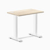Desky Zero Mini Office Desk, Classic Oak desktop, White frame