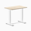 Desky Zero Mini Office Desk, Classic Oak desktop, White frame