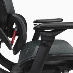 Black Desky contourra mesh chair with lumbar