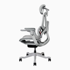 Contourra ergonomic office chair in light grey side view