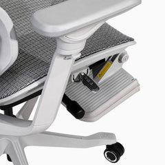 desky contourra ergonomic office chair with tucked in footrest