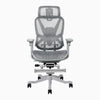 Contourra ergonomic office chair in light grey with foot rest