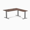 Desky Zero Softwood L-Shape Office Desk, American Rustic Pine desktop, Space Gray frame