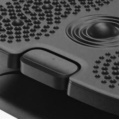 Hight adjustable foot rest close up