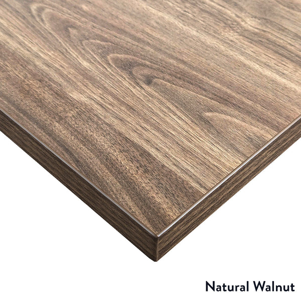Desky Dual Mini Sit Stand Desk - natural walnut desktop
