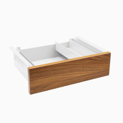prime oak melamine drawer in white frame